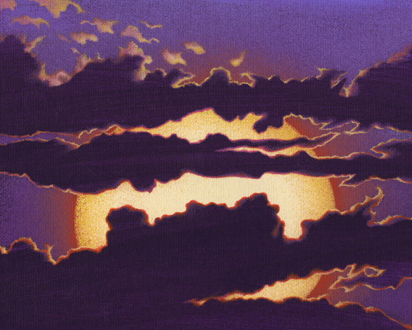 Sunset Blinds Cloud Painting