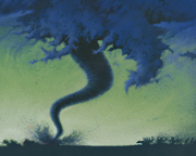 Leave Tornado Cloud Painting