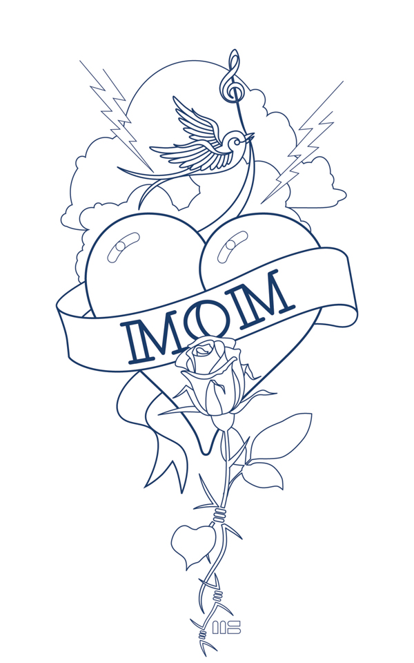 Tattoo Design by Mark Smollin As A Poem Illustration June 2013.
