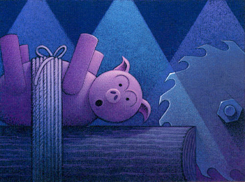 Saved The Bacon Illustration by Mark Smollin