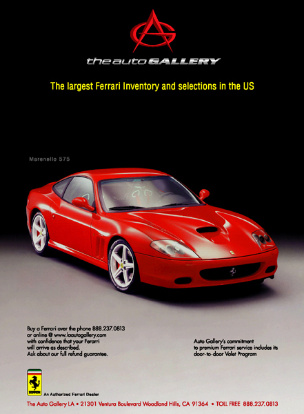 Ferrari Print Ad by Mark Smollin