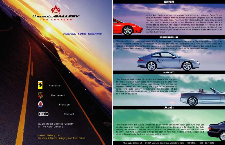 Auto Gallery Flyer Design by Mark Smollin