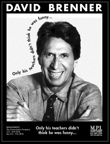Promotional Flyer For David Brennerby Mark Smollin