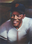 Willie Mays portrait by Mark Smollin