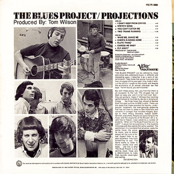 Blues Project - Projections Back Album Art 1966  Verve Records